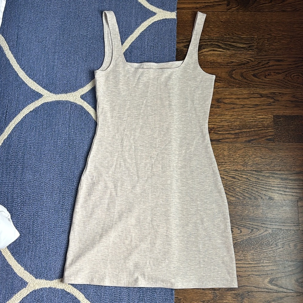 Reformation Beige Ribbed Mini Dress - Picture 4 of 4